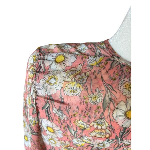 AINEA Sheer Cape Floral Top Women's Size 40 (M) Sustainable Italian Designer 70s - Picture 5 of 12